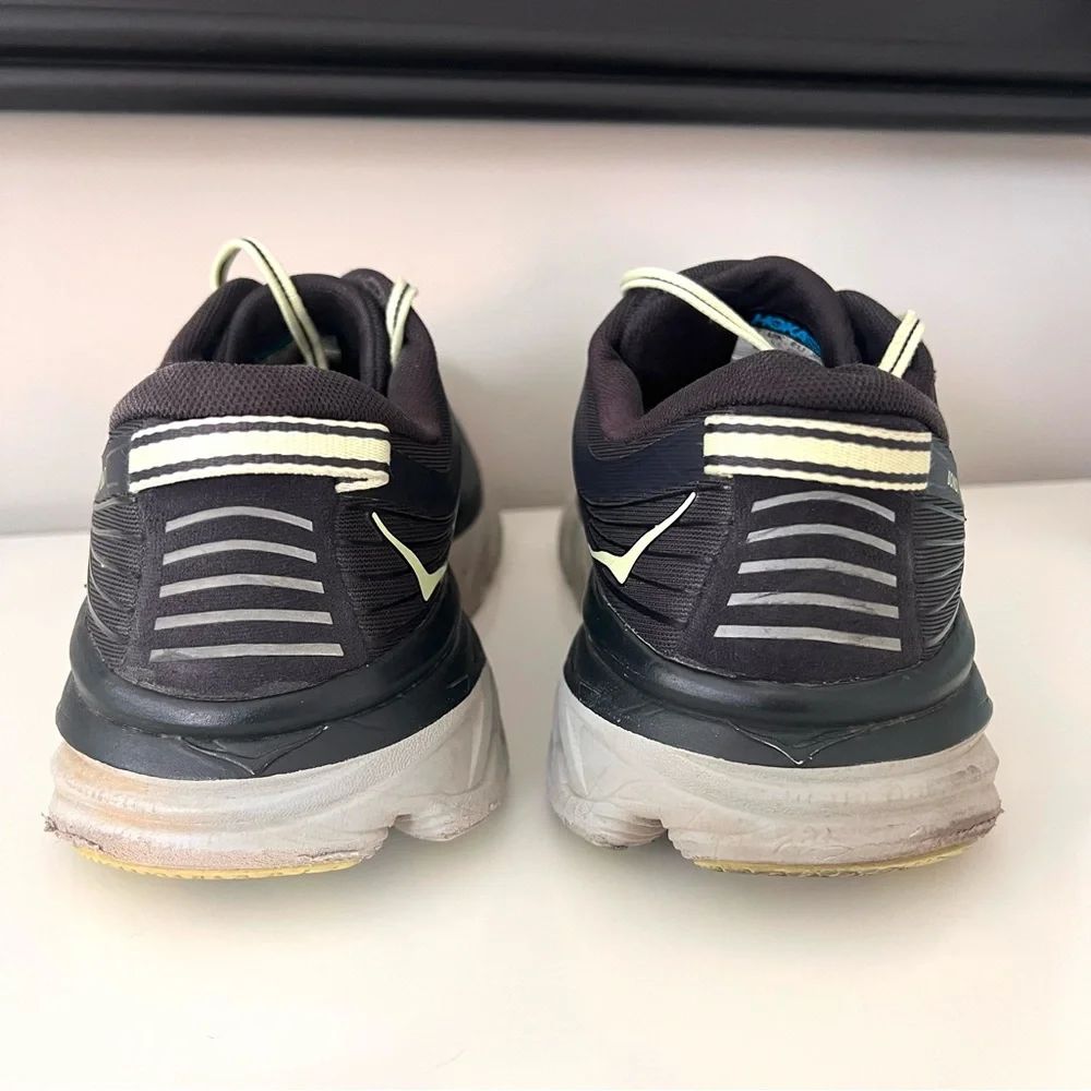 Hoka One One Sneakers Mens 12 Bondi 7 1110530 BGBT Black Running Gym Shoes - Picture 6 of 9